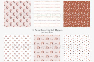 Digital Paper Pack Boho Valentine Graphic by Sweet Shop Design ...