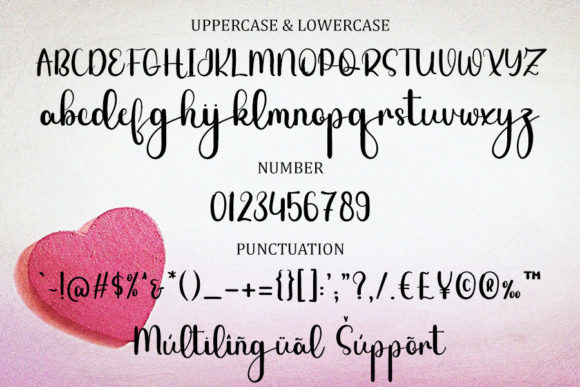 Hi Heart Font font preview - 4