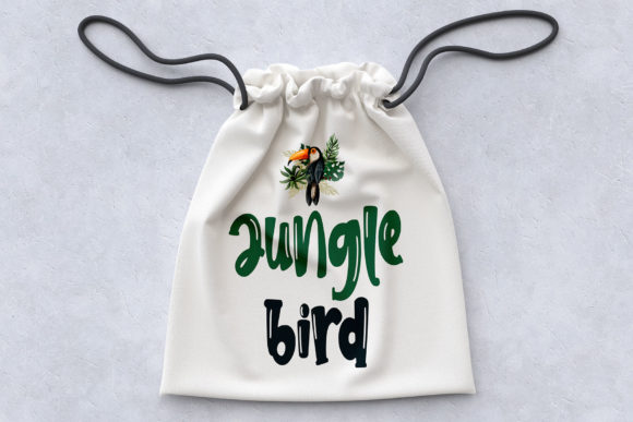 Jungle Bird Font PNG with transparent background - Preview 3