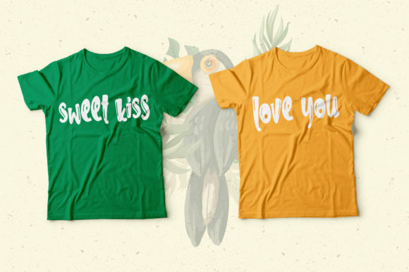 Jungle Bird Font PNG with transparent background - Preview 4