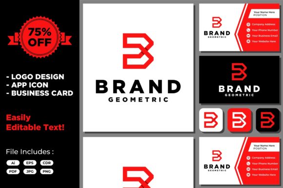 Letter B Monogram Geometric Masculine Gráfico Logotipos Por Sore.studios