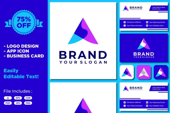 Letter a Triangle Colorful Grafik Logos Von Sore.studios
