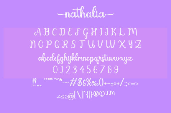 Nathalia Font PNG with transparent background - Preview 1