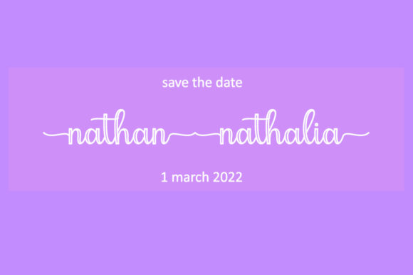 Nathalia Font PNG with transparent background - Preview 3