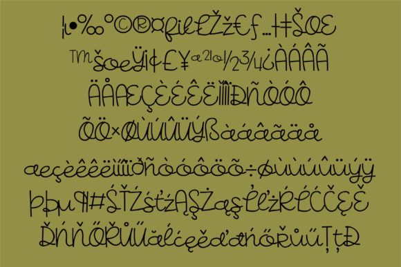 Niferous Font PNG with transparent background - Preview 2