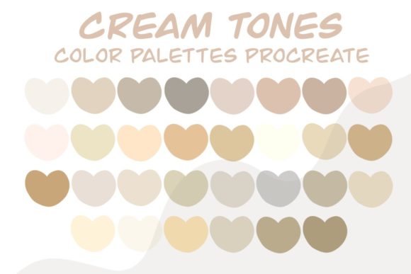 Procreate Color Palette Cream Tones Graphic Add-ons By Khim08Studio