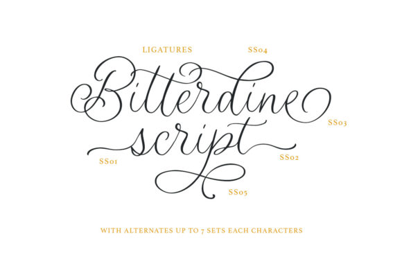 Bitterdine Font - Preview 1