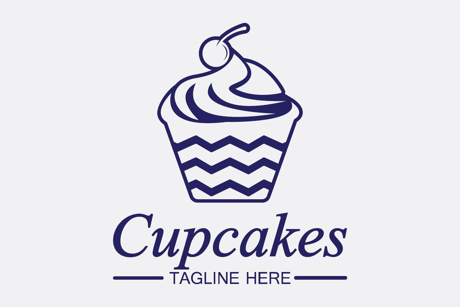 Cupcake Logo Design Vector Template