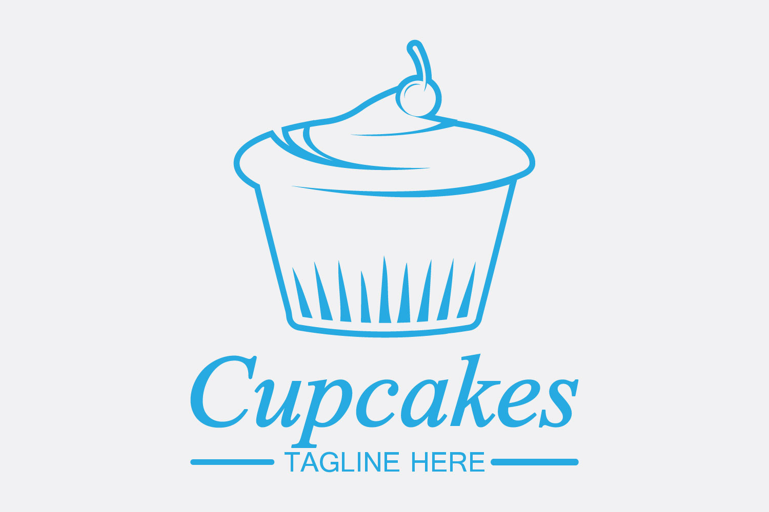 Cupcake Logo Design Vector Template