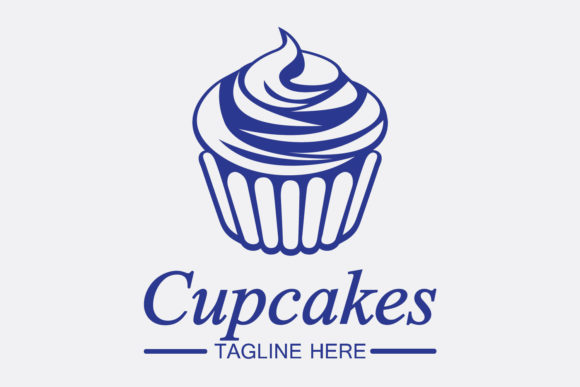 Cupcake Logo Design Vector Template