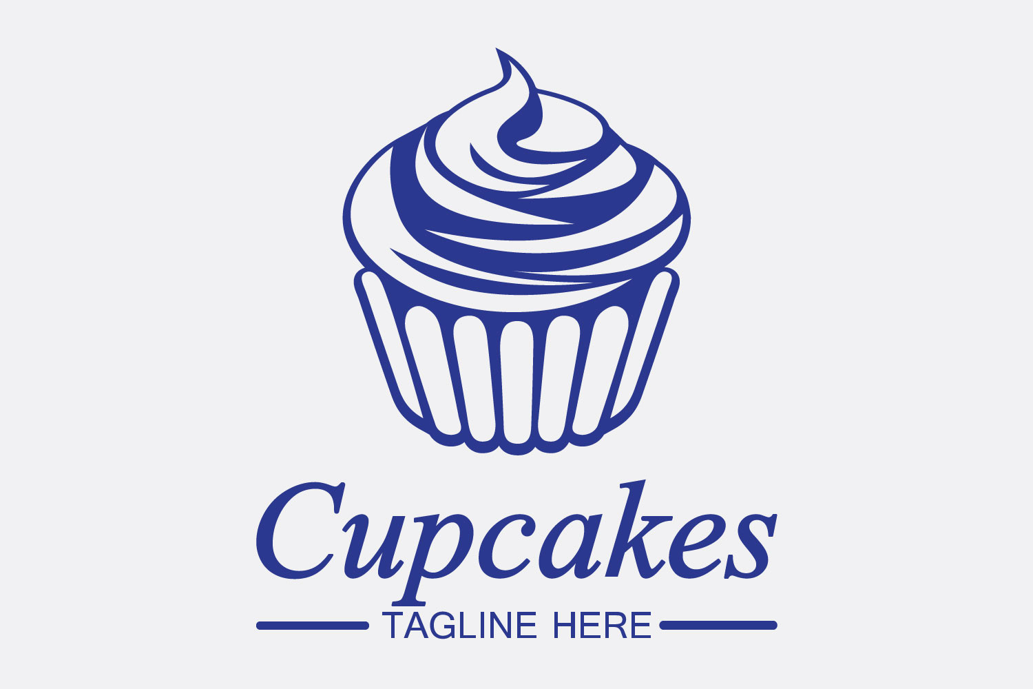 Cupcake Logo Design Vector Template