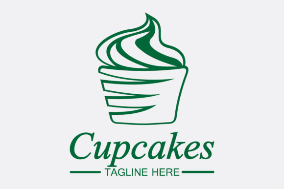 Cupcake Logo Design Vector Template