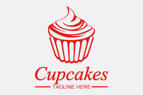 Cupcake Logo Design Vector Template