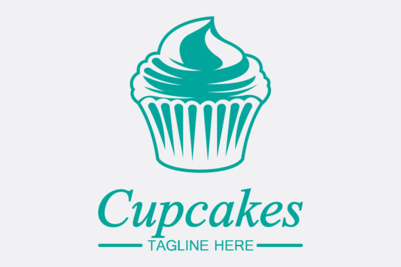Cupcake Logo Design Vector Template