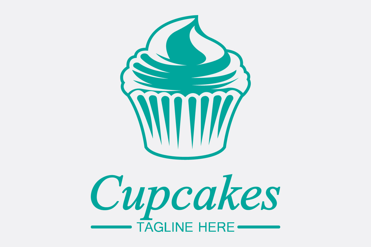 Cupcake Logo Design Vector Template
