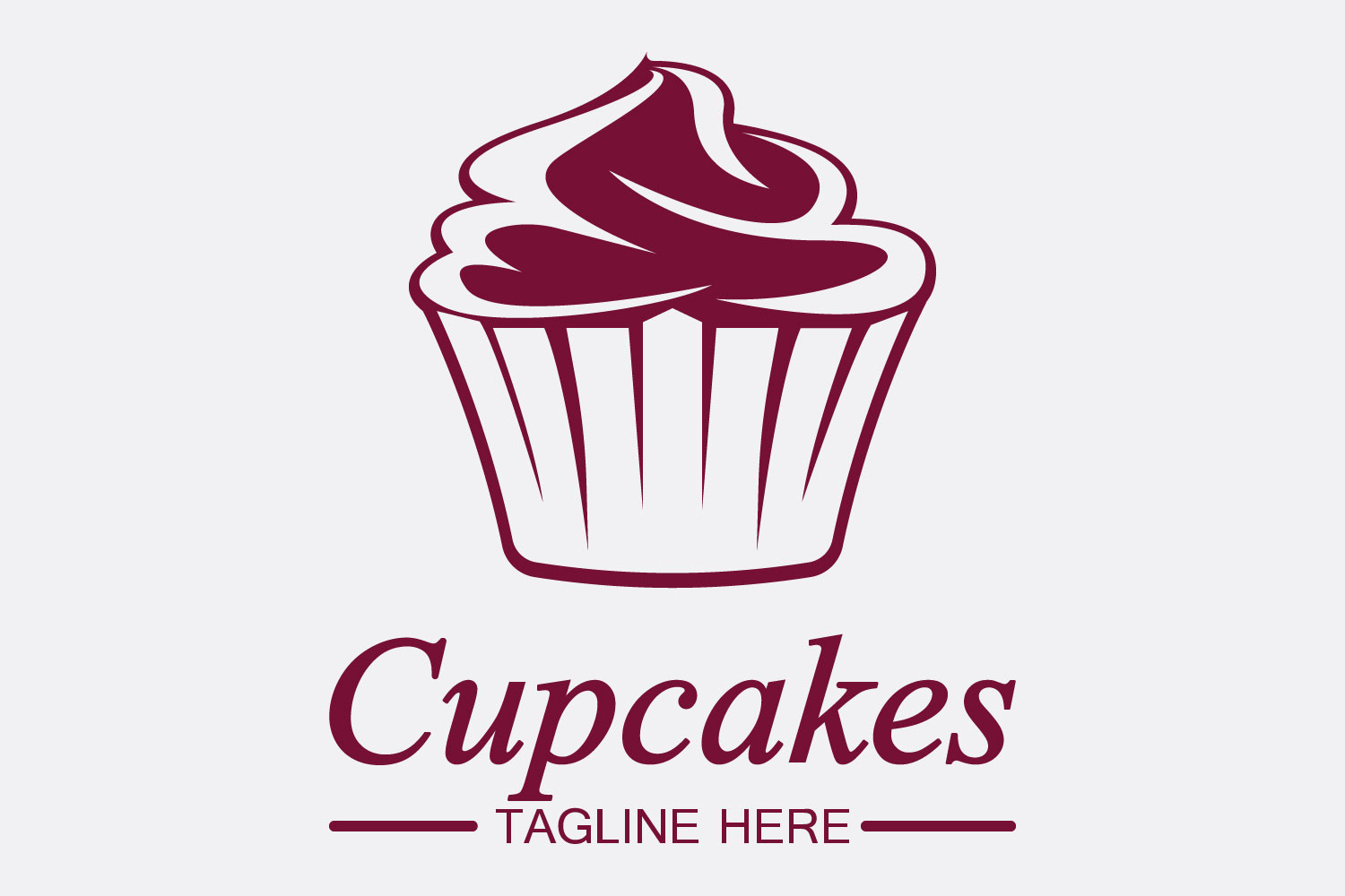 Cupcake Logo Design Vector Template
