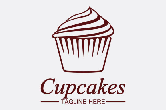 Cupcake Logo Design Vector Template
