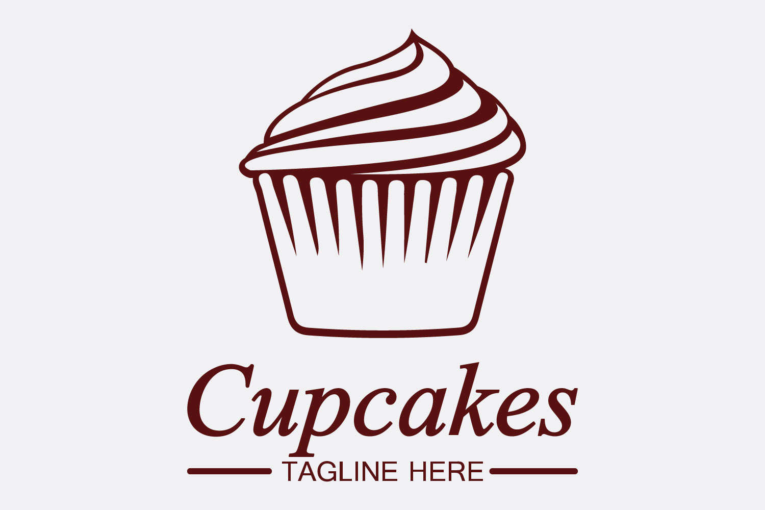 Cupcake Logo Design Vector Template