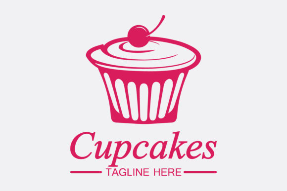 Cupcake Logo Design Vector Template