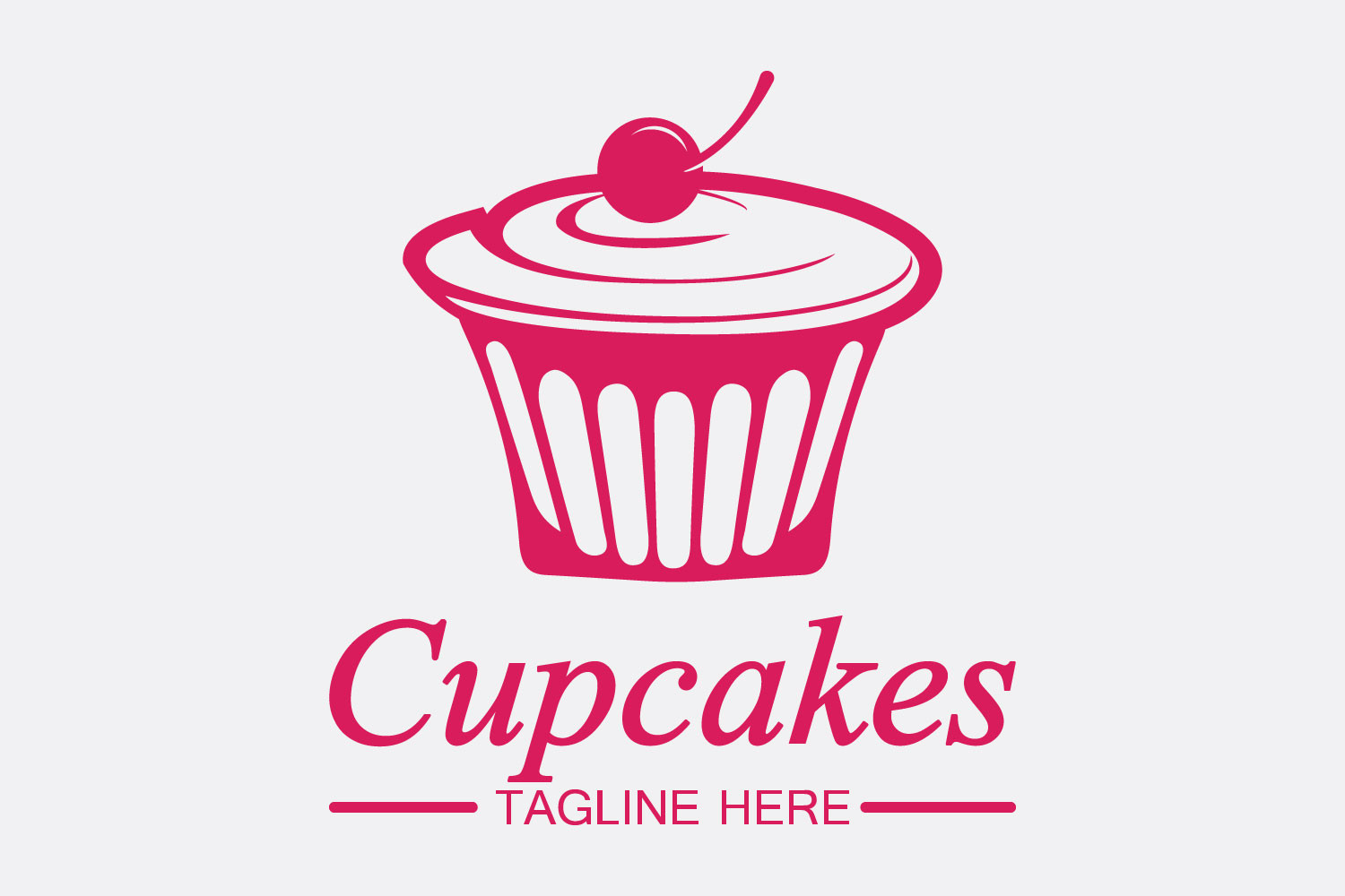 Cupcake Logo Design Vector Template
