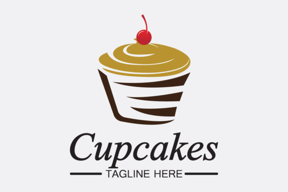 Cupcake Logo Design Vector Template