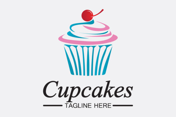 Cupcake Logo Design Vector Template
