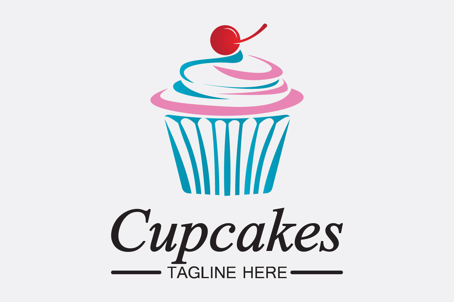 Cupcake Logo Design Vector Template