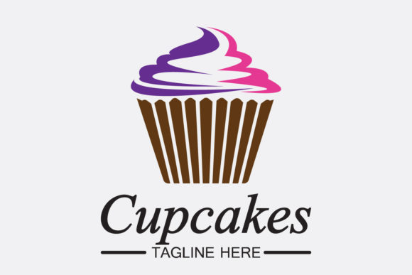Cupcake Logo Design Vector Template