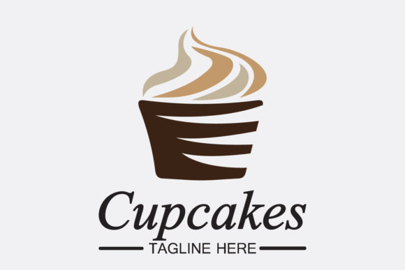 Cupcake Logo Design Vector Template