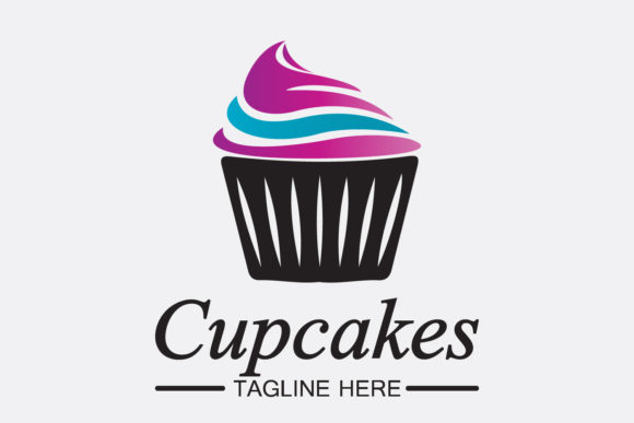 Cupcake Logo Design Vector Template