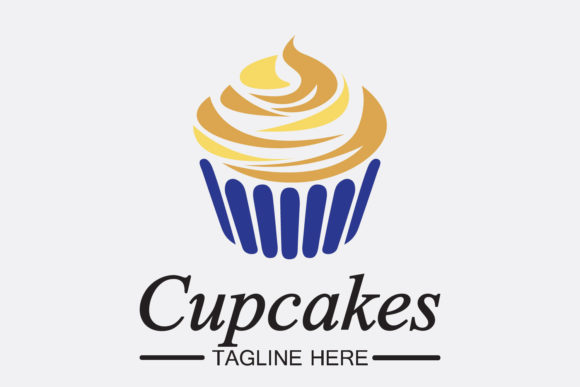 Cupcake Logo Design Vector Template