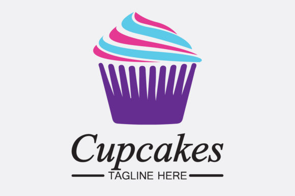 Cupcake Logo Design Vector Template