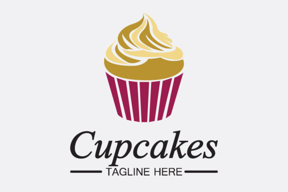 Cupcake Logo Design Vector Template