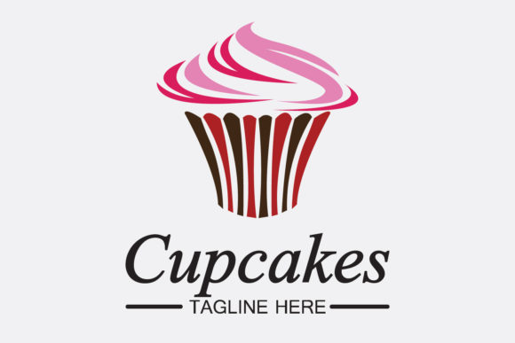 Cupcake Logo Design Vector Template