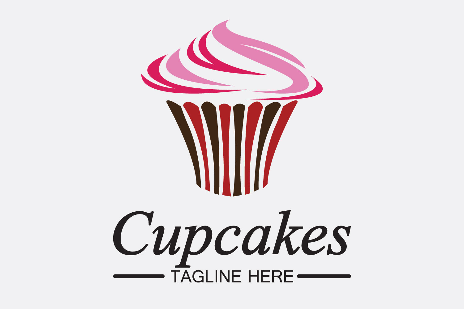 Cupcake Logo Design Vector Template