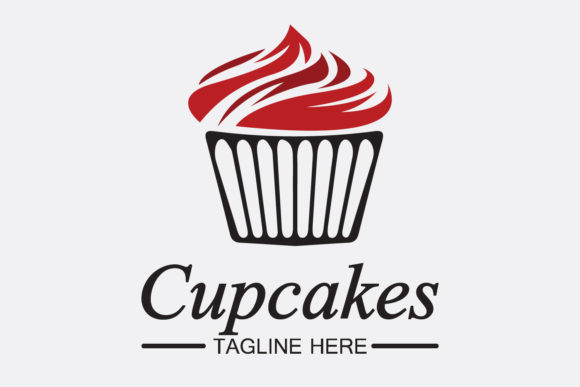 Cupcake Logo Design Vector Template