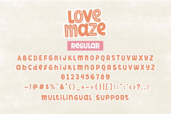 Love Maze Font PNG with transparent background - Preview 4