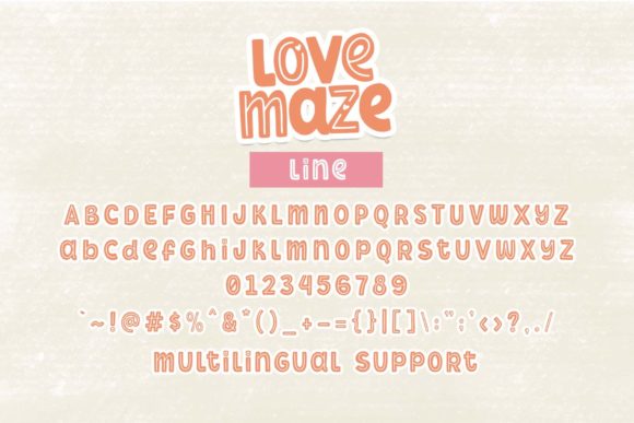 Love Maze Font PNG with transparent background - Preview 6