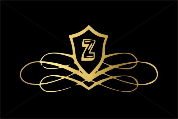 Luxury Initial Font PNG with transparent background - Preview 1