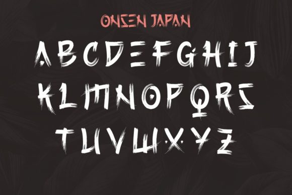 Onsen Japan Font PNG with transparent background - Preview 3