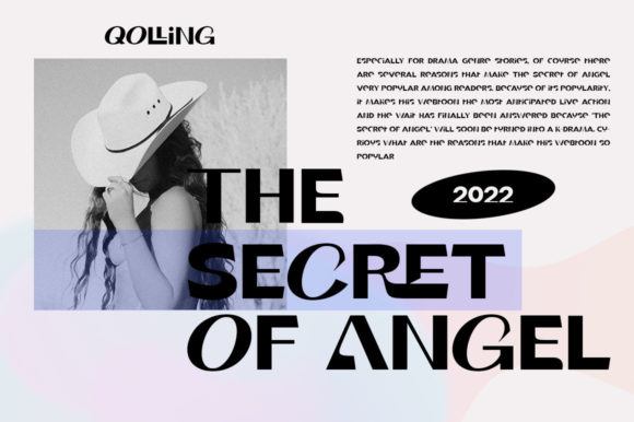 Qolling Font PNG with transparent background - Preview 5