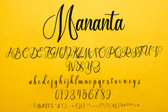 Mananta Font PNG with transparent background - Preview 3