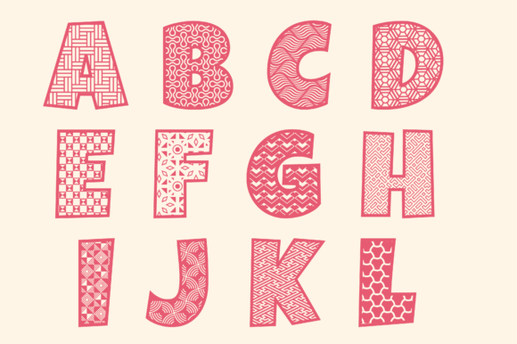 Patterna Font PNG with transparent background - Preview 3
