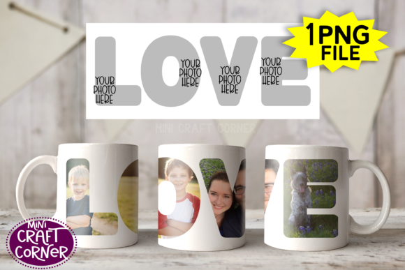 Sublimation Love Mug Design Graphics