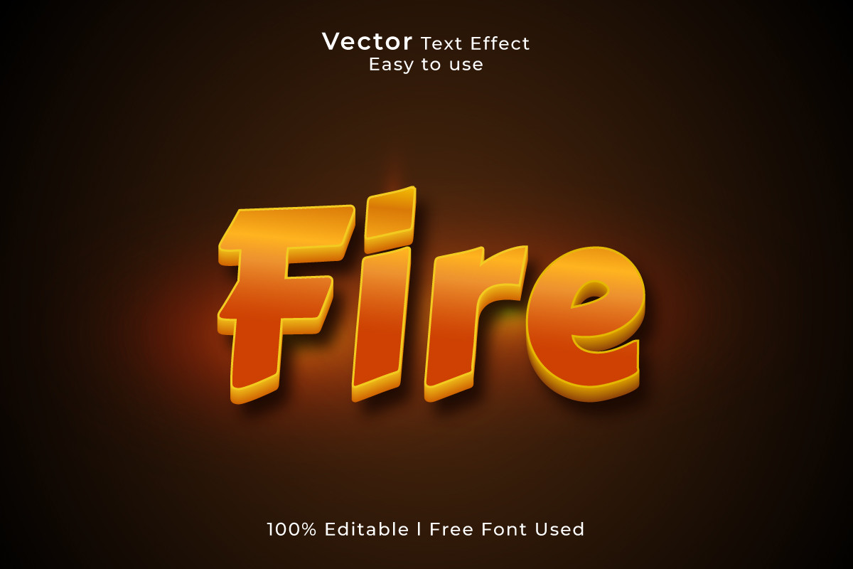 Fire Text Effect - 3D Editable Text Graphic by Designer Amin · Creative ...