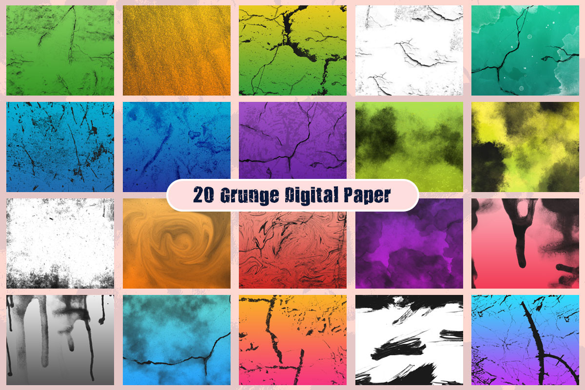 Grunge Digital Paper Texture Background Graphic by pixeness · Creative ...