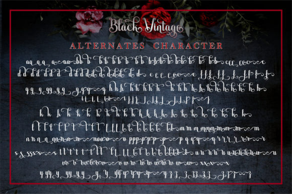 Black Vintage Font - Preview 1