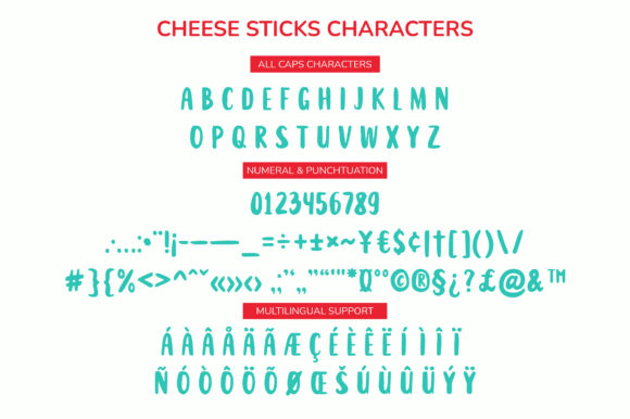 Cheese Sticks Font PNG with transparent background - Preview 6