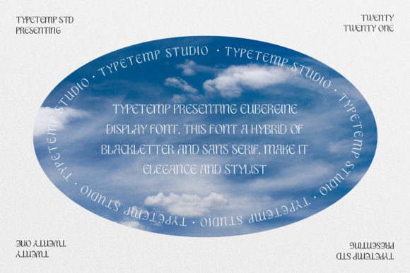 Eubergine Font PNG with transparent background - Preview 3