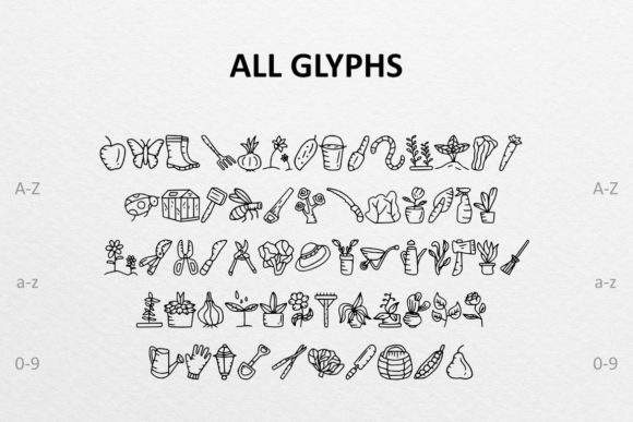 Gardening Doodle Font - Preview 1